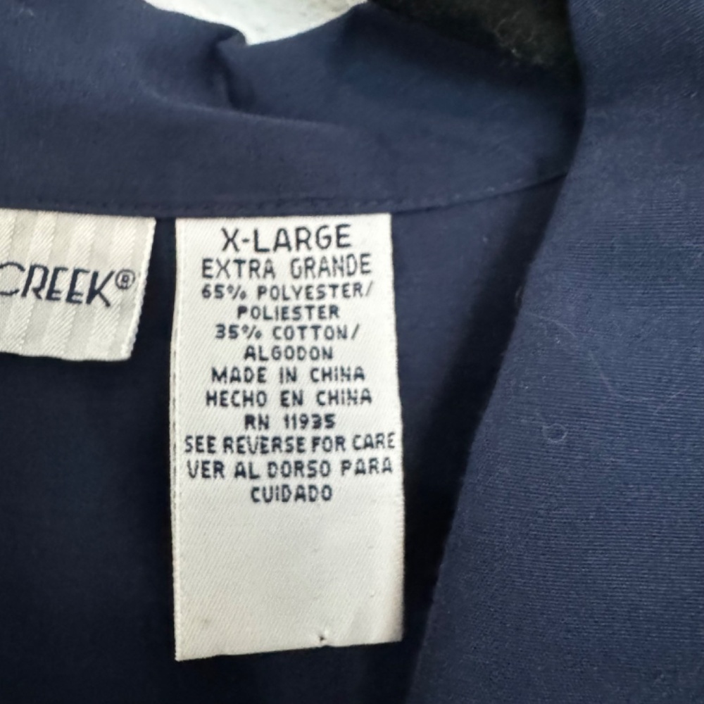 Cabin Creek Button Down Navy Blue Shirt with Collar and shirt pockets - Picture 13 of 14